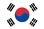 Bandeira da Coreia do Sul que liga a um site que explica os mandamentos de Deus em coreano.