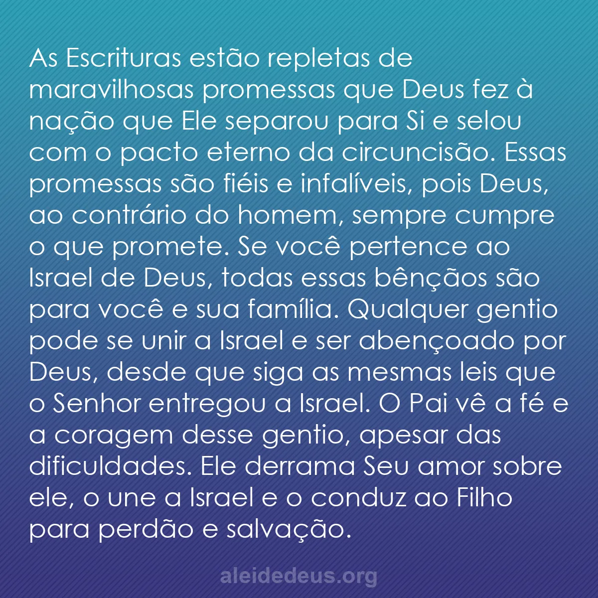 b0215 - Postagem sobre a Lei de Deus: As Escrituras estão repletas de maravilhosas promessas...