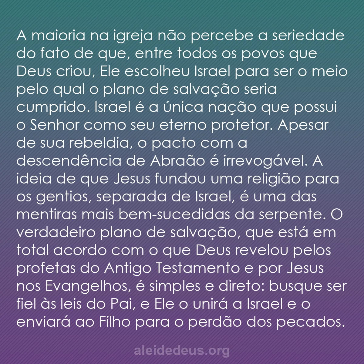 b0224 - Postagem sobre a Lei de Deus: A maioria na igreja não percebe a seriedade do fato...