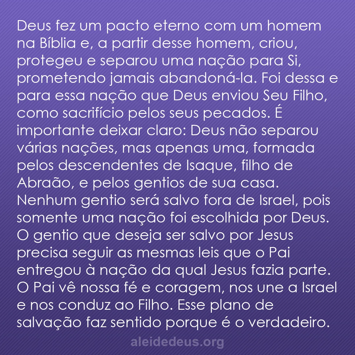 b0338 - Postagem sobre a Lei de Deus: Deus fez um pacto eterno com um homem na Bíblia e,...