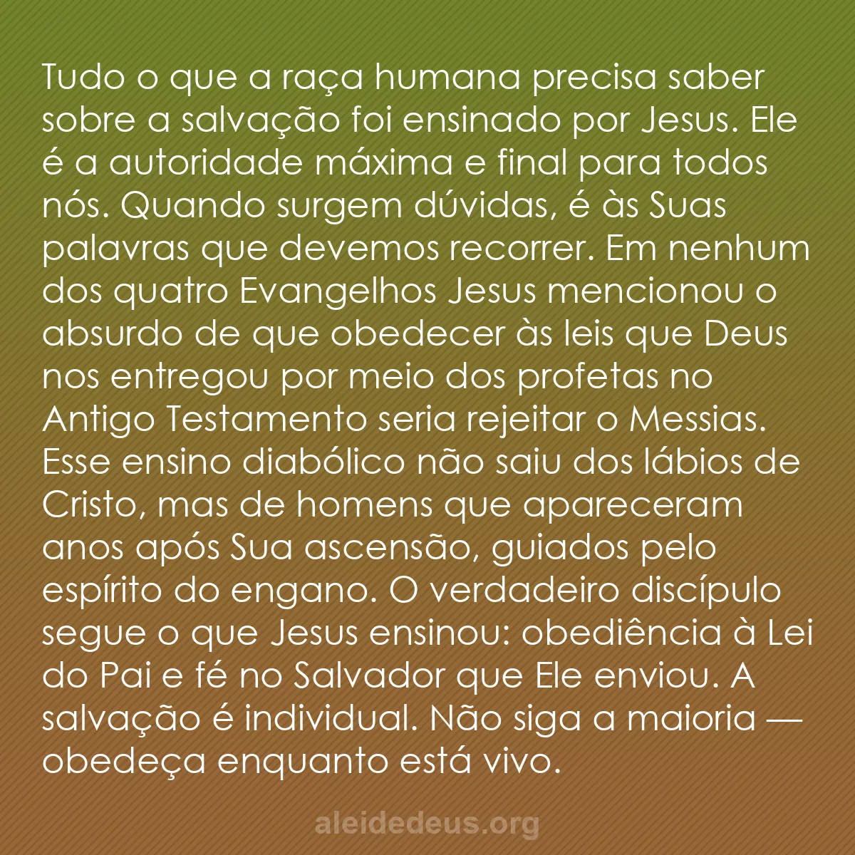 b0349 - Postagem sobre a Lei de Deus: Tudo o que a raça humana precisa saber sobre a salvação...